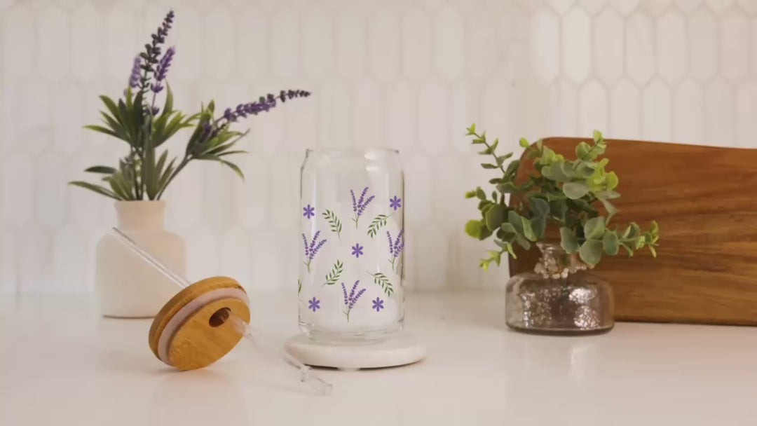 Lavender Glass Cup